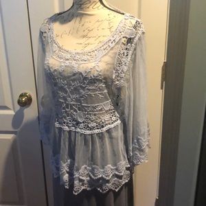 NWT Altard state sheer lacy top